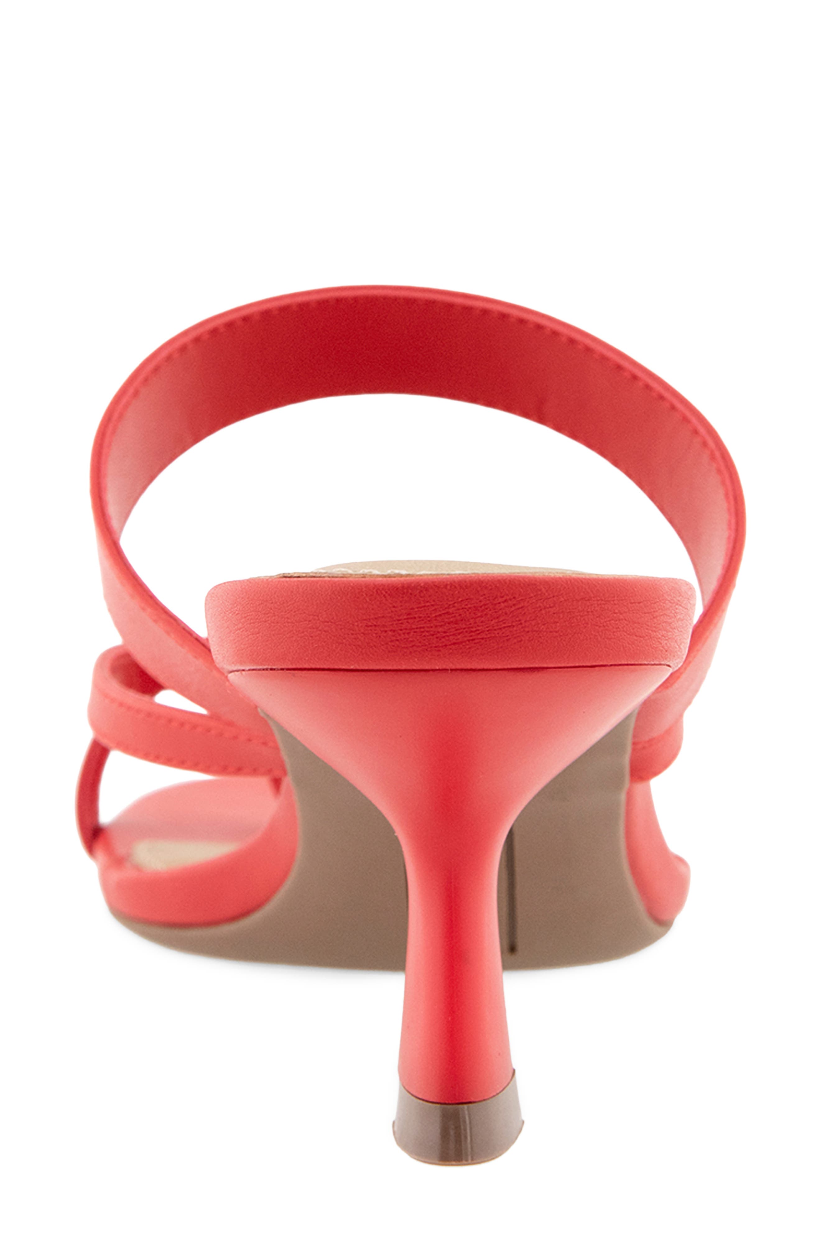 Elian Toe Loop Sandal, Alternate, color, RED PU