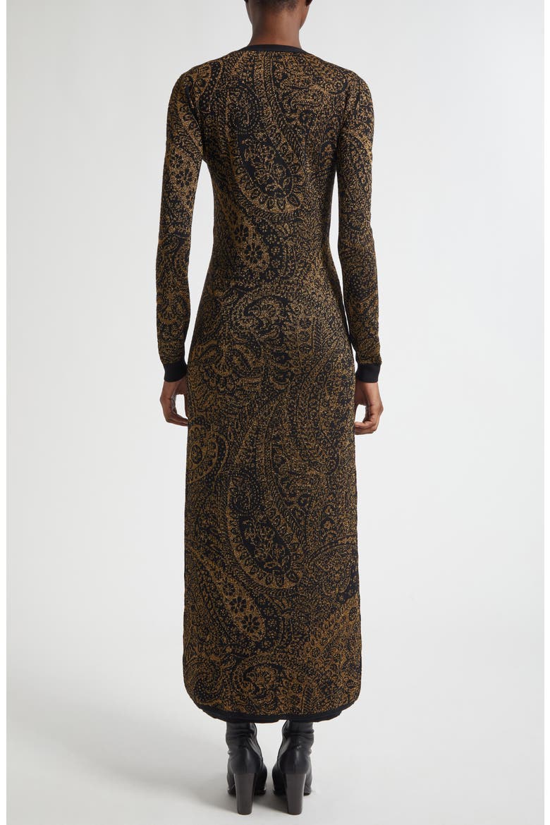 Metallic Paisley Longline Cardigan, Alternate, color, BROWN MULTICOLOR