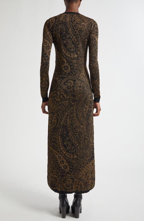 Etro Metallic Paisley Longline Cardigan In Multi