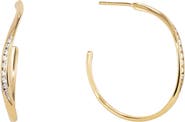 Dean Davidson Camille White Topaz Hoop Earrings