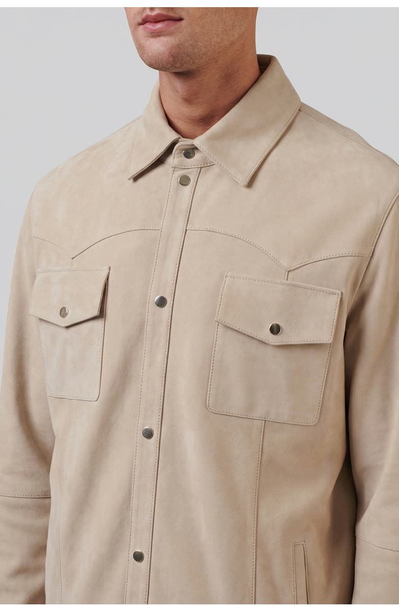 FURNIQ UK Jett Suede Shirt Jacket, Alternate, color, Beige