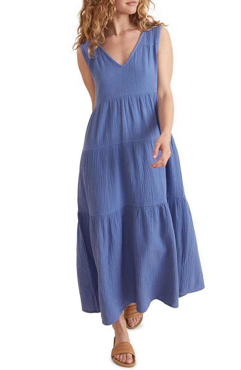 Marine Layer Corinne Tiered Dress, Main, color, 