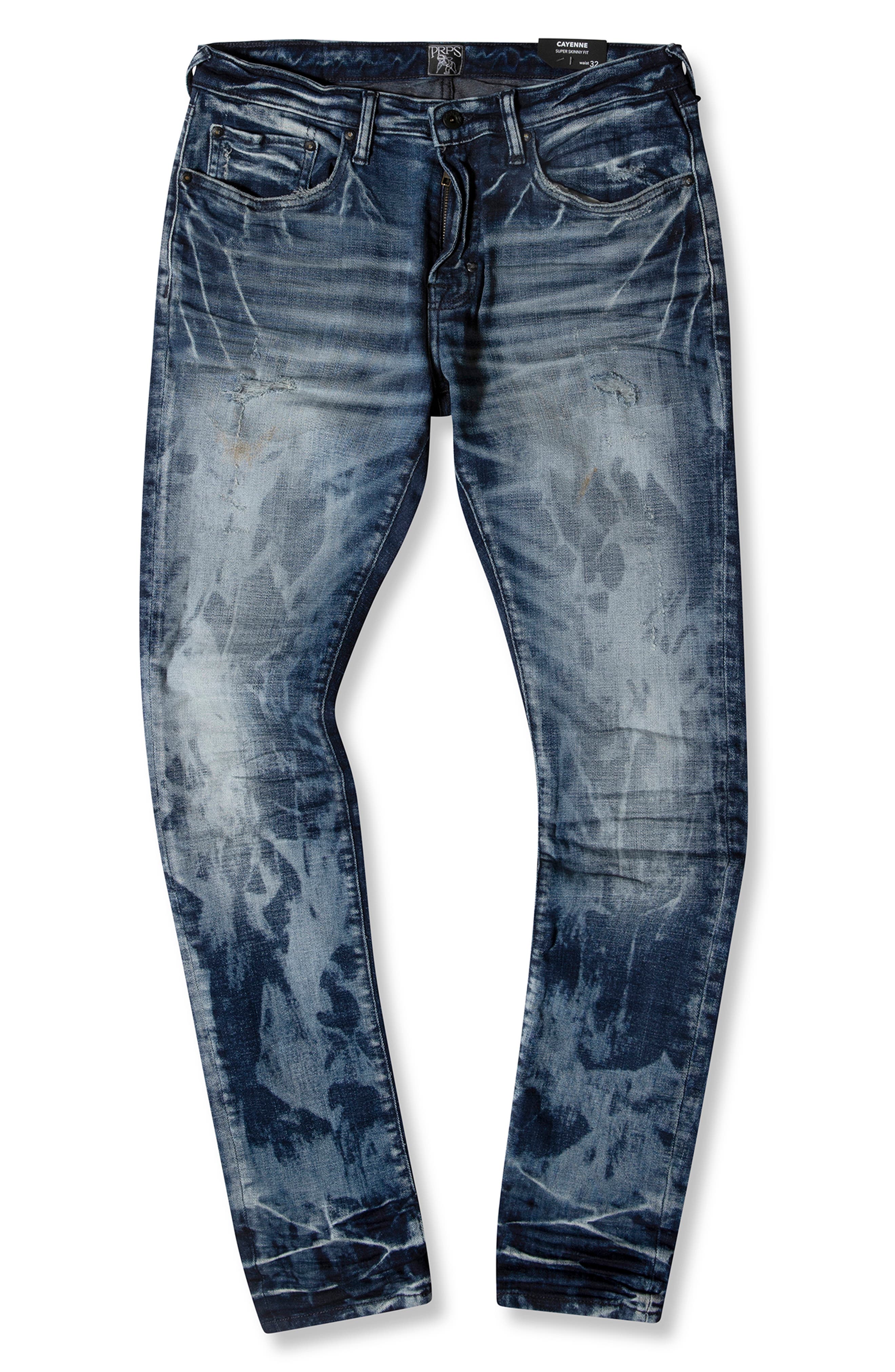 PRPS Bandanna Distressed Super Skinny Jeans (Men) | Nordstromrack