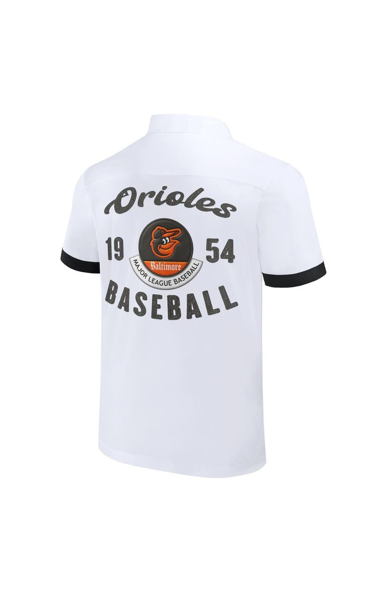 Darius Rucker Collection by Fanatics Men's Darius Rucker Collection by Fanatics  White Baltimore Orioles Bowling Button-Up Shirt, Alternate, color, White