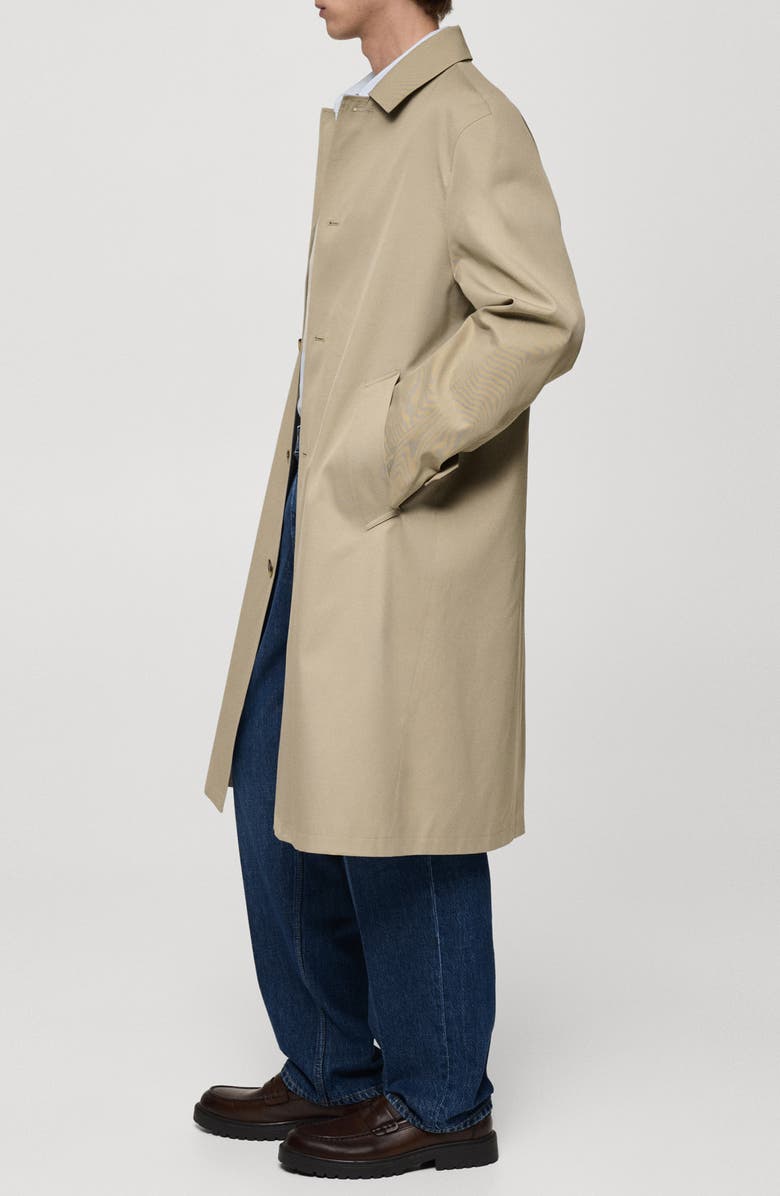 MANGO Water Repellent GabardineTrench Coat, Alternate, color, 