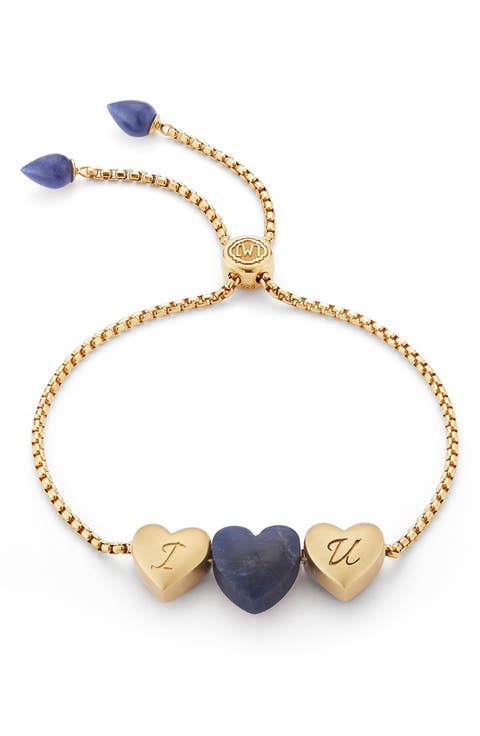 Luv Me Heart Sodalite Slide Bracelet