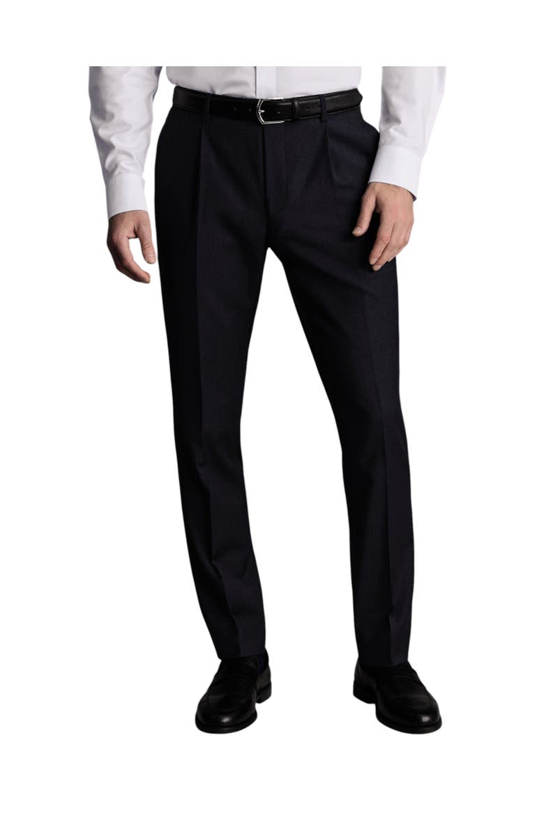 Slim Fit Italian Flannel Suit Pants, Main, color, Navy