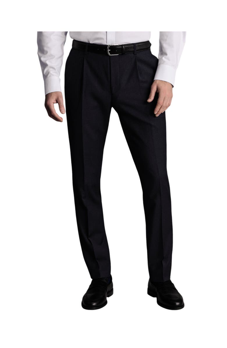 Charles Tyrwhitt Slim Fit Italian Flannel Suit Pants, Main, color, Navy
