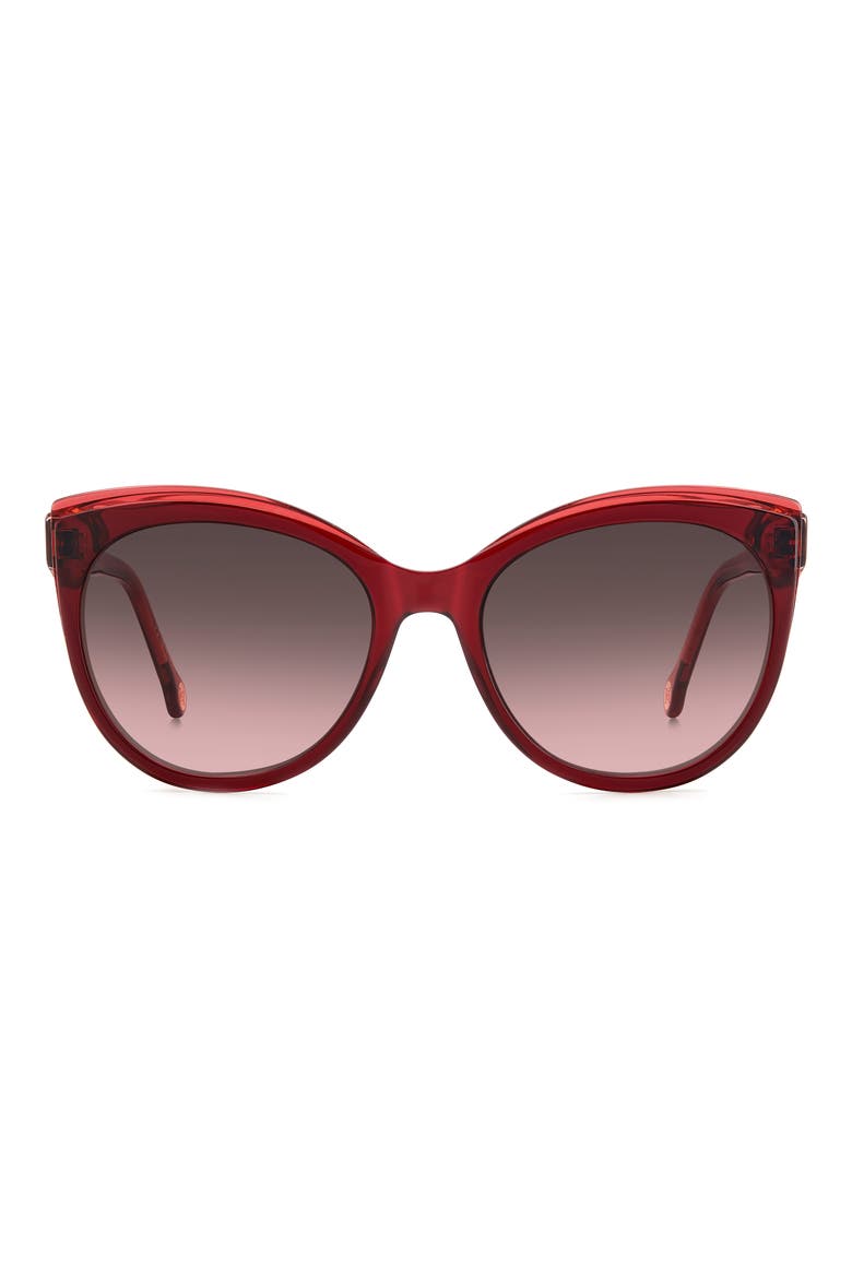 Her 0175/S 57mm Gradient Cat Eye Sunglasses, Main, color, BURGUNDY RED