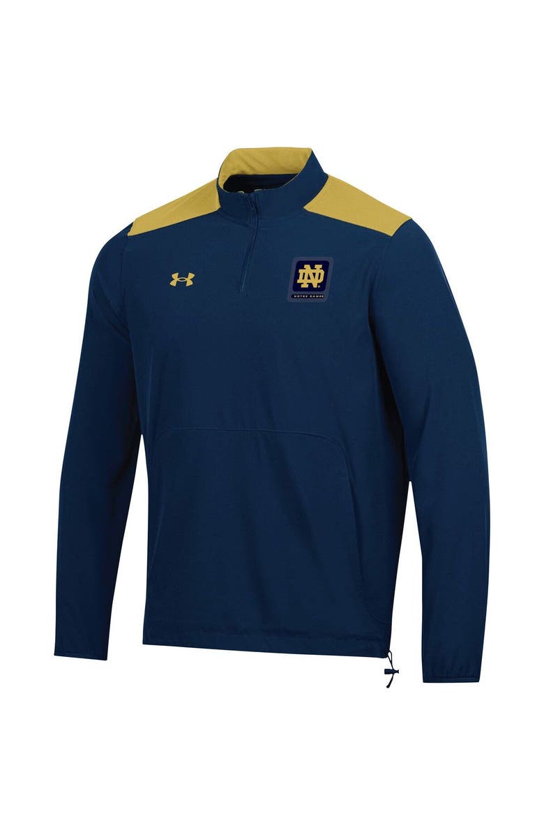 Under Armour Men's Under Armour Navy Notre Dame Fighting Irish 2023 Motivate Half-Zip Top, Alternate, color, 