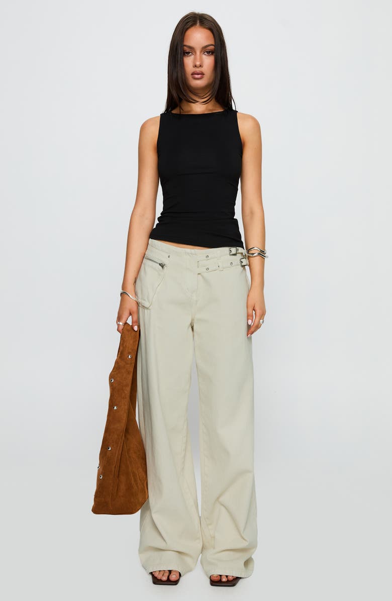 Princess Polly Lose Your Number Jersey Tank, Alternate, color, Black