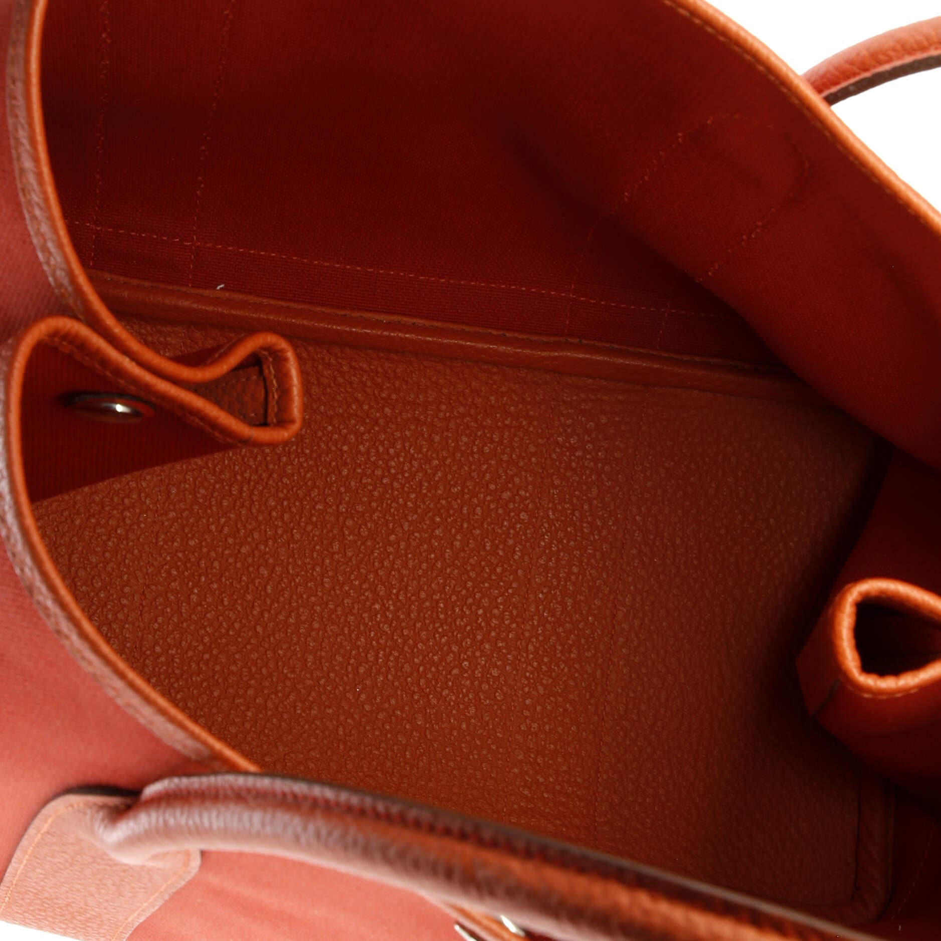 Pre-Owned Hermes Garden Party Tote Toile and Leather 36, Alternate, color, Rouge Duchesse