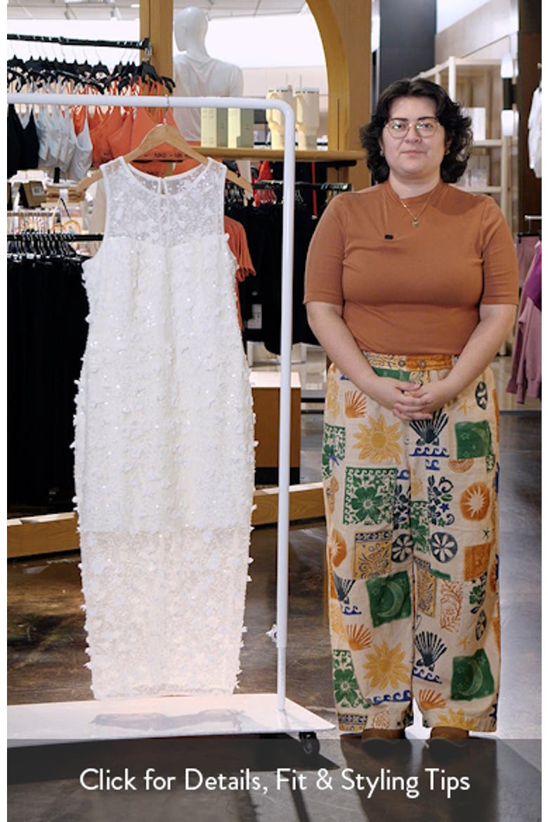 Helena Beaded Floral Sheath Gown video