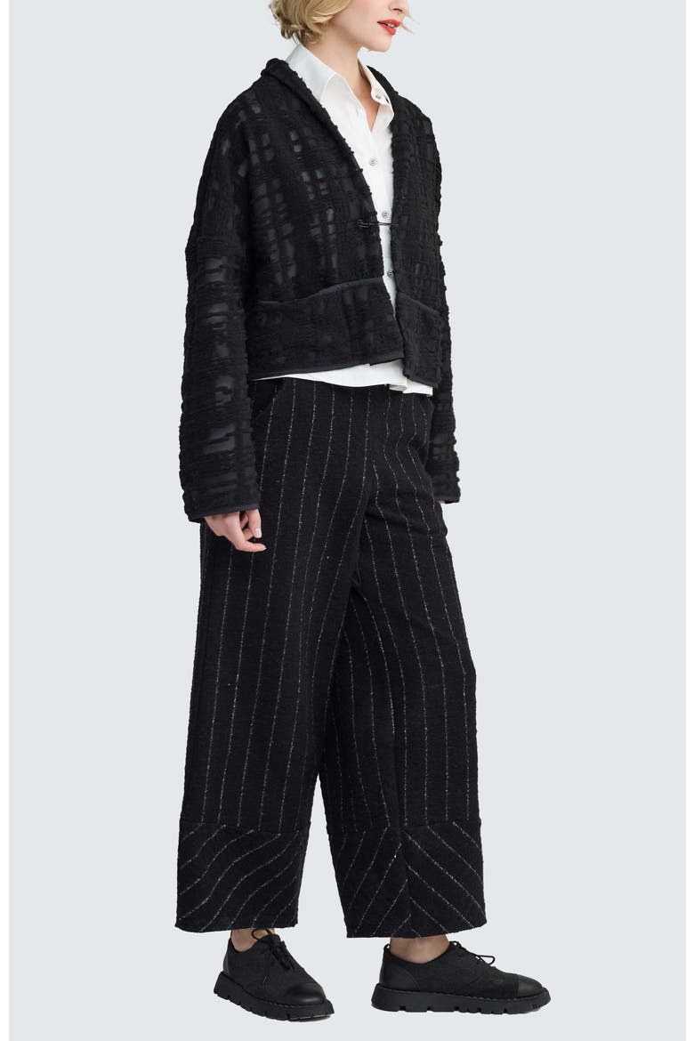 Xenia Structured Mesh Short Jacket, Alternate, color, Black
