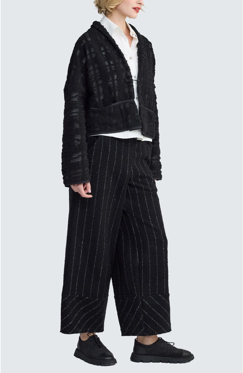 LUUKAA Xenia Structured Mesh Short Jacket, Alternate, color, Black