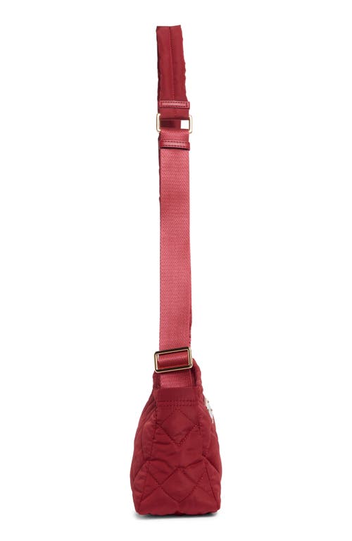 Marc Jacobs Quilted Nylon Crossbody Bag In Burgundy