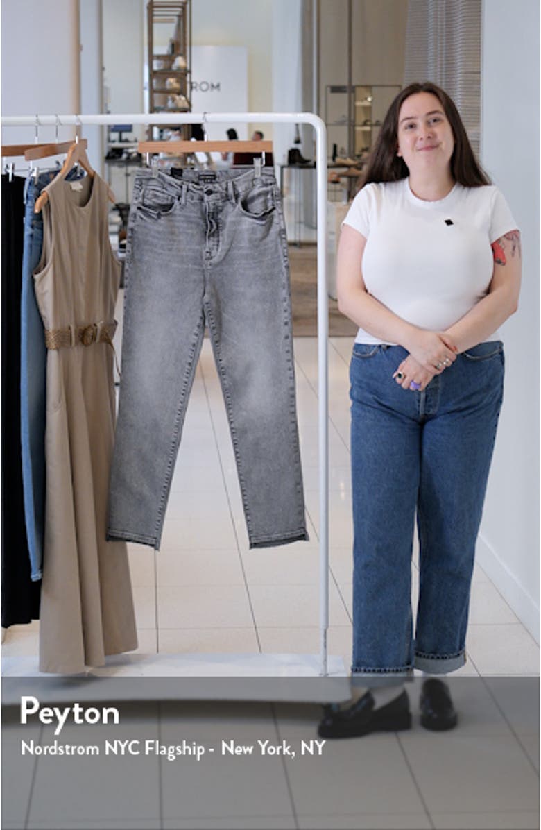 Good Classic Raw Step Hem Straight Leg Jeans, sales video thumbnail