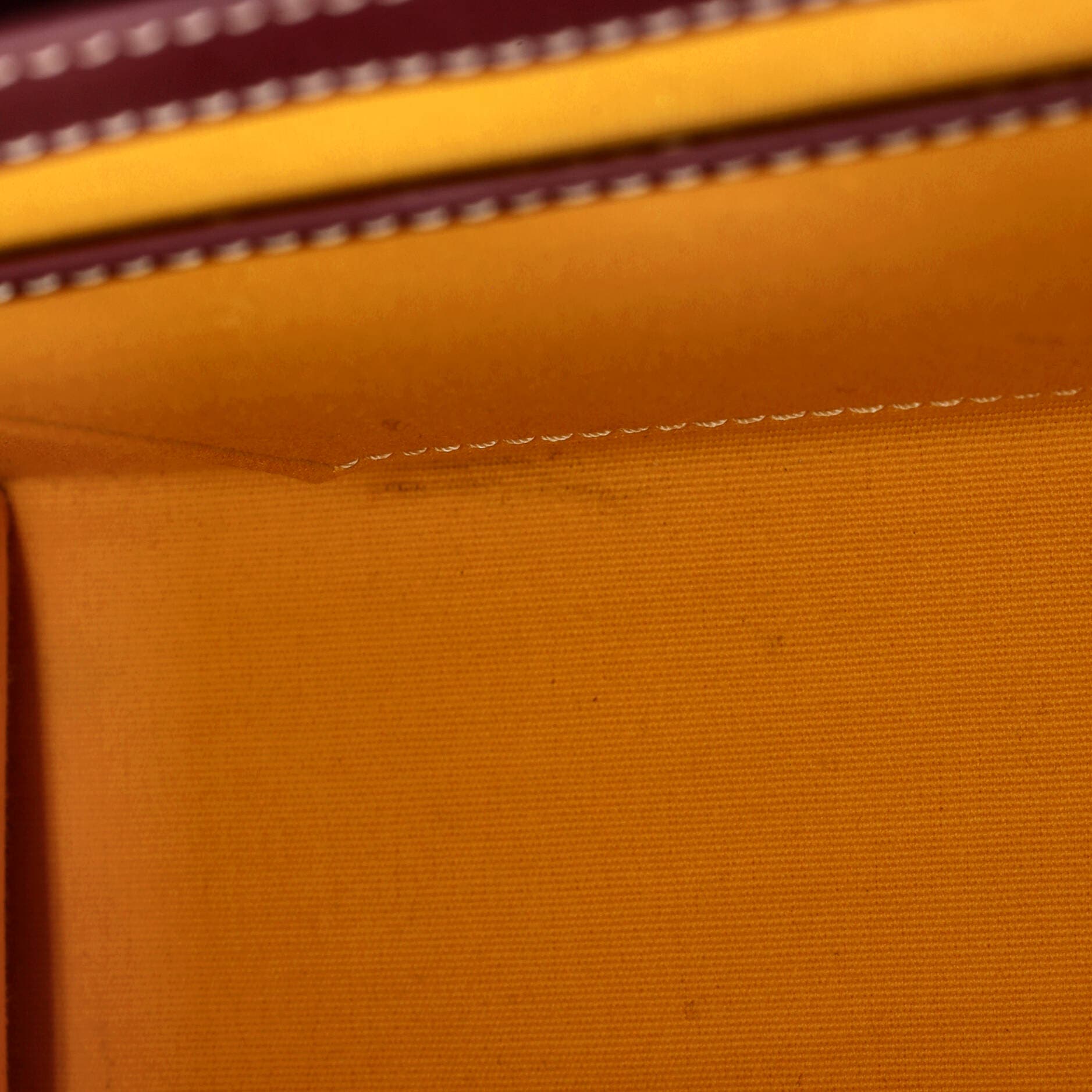 Pre-Owned Goyard Saigon Top Handle Bag Coated Canvas with Leather PM, Alternate, color, Red