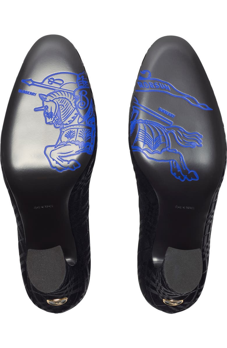 Burberry Check Suede Trinket Pumps, Alternate, color,