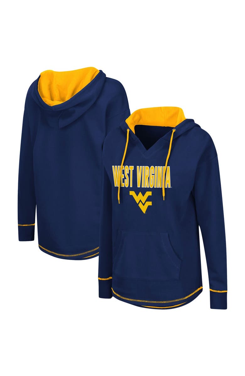 COLOSSEUM Women's Colosseum Navy West Virginia Mountaineers Tunic Pullover Hoodie, Main, color, Navy