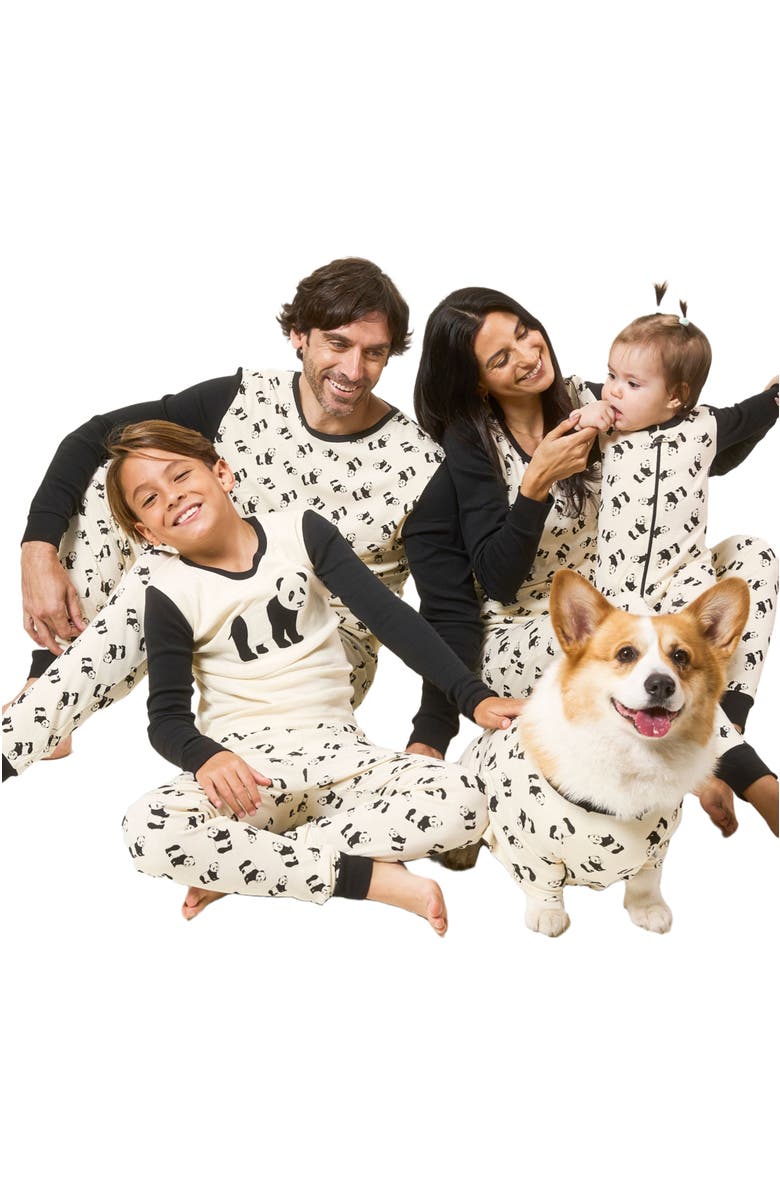 Leveret Kids Two-Piece Cotton Printed Matching Family Pajamas, Animal Friends, Alternate, color, Panda