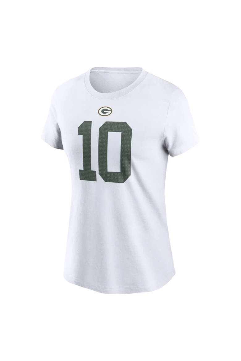 Women's Nike Jordan Love White Green Bay Packers Player Name & Number T-Shirt, Alternate, color, White