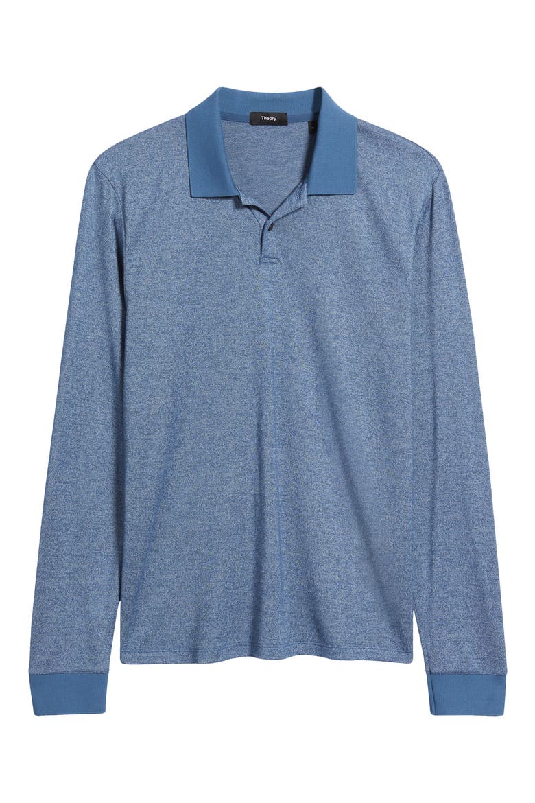 Goris Activate Long Sleeve Polo, Alternate, color, BLUE DUSK MELANGE