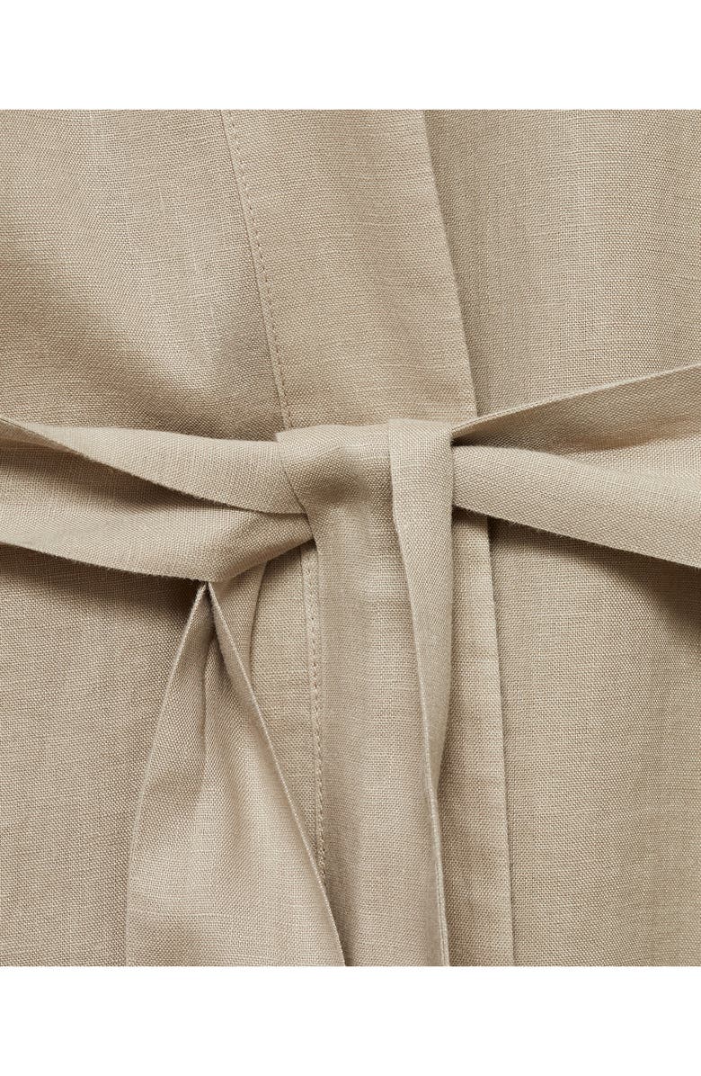 MANGO Linen Robe, Alternate, color, 