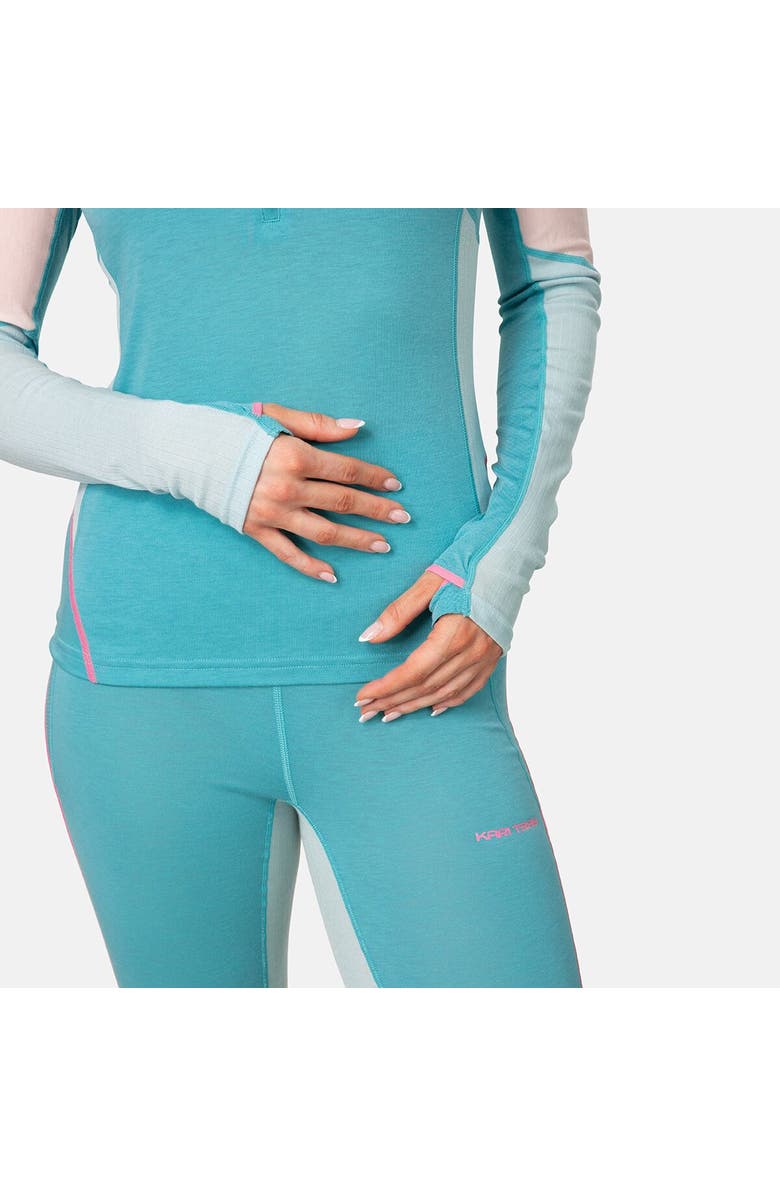 Kari Traa Alma 1/2-Zip Long-Sleeve Baselayer Shirt - Women's, Alternate, color, Blue Lagoon