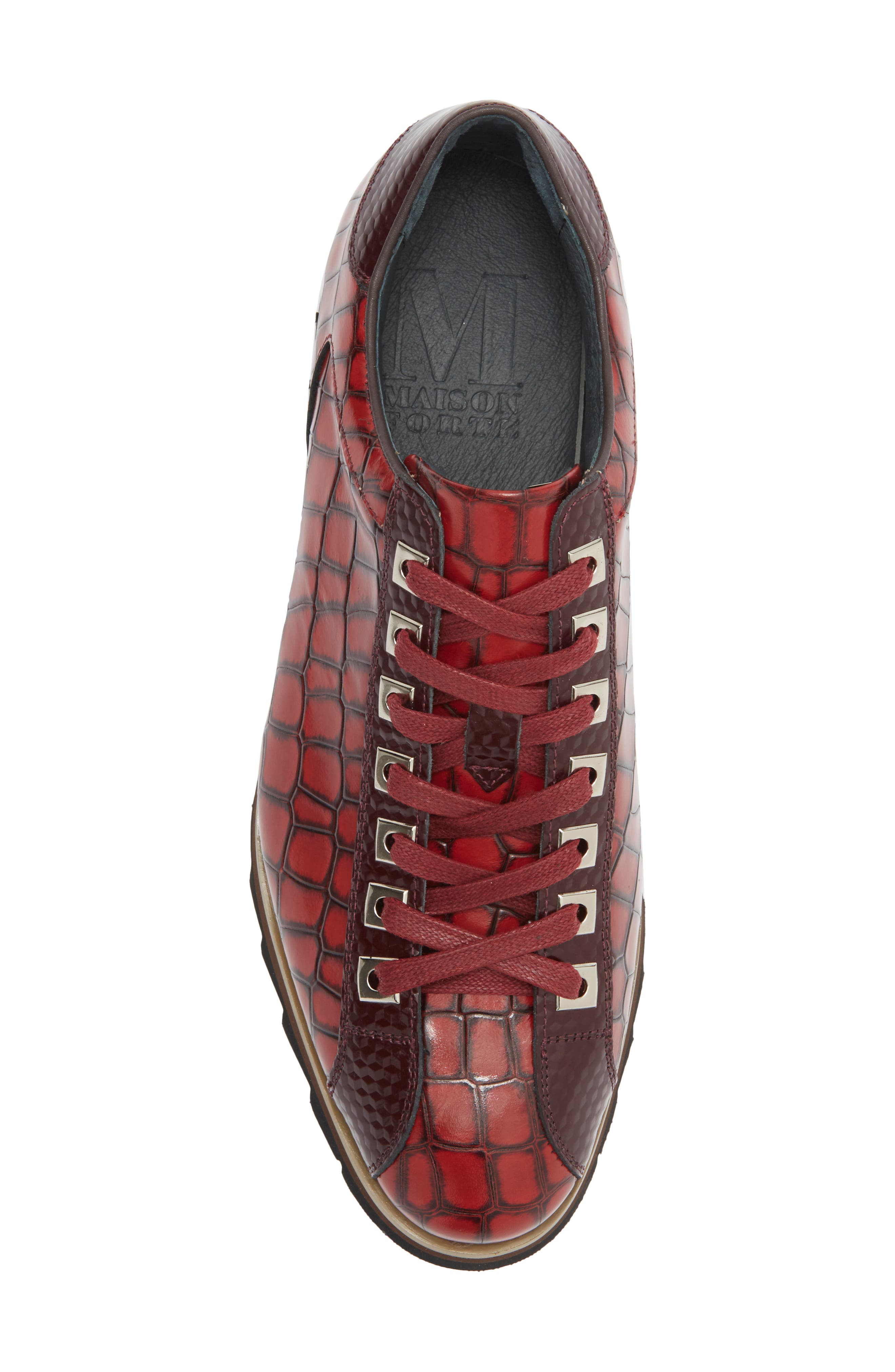 Memphis Sneaker, Alternate, color, BURGUNDY