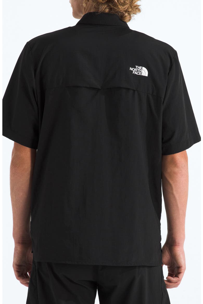 Packable Short-Sleeve Button-Up Shirt, Alternate, color, TNF BLACK