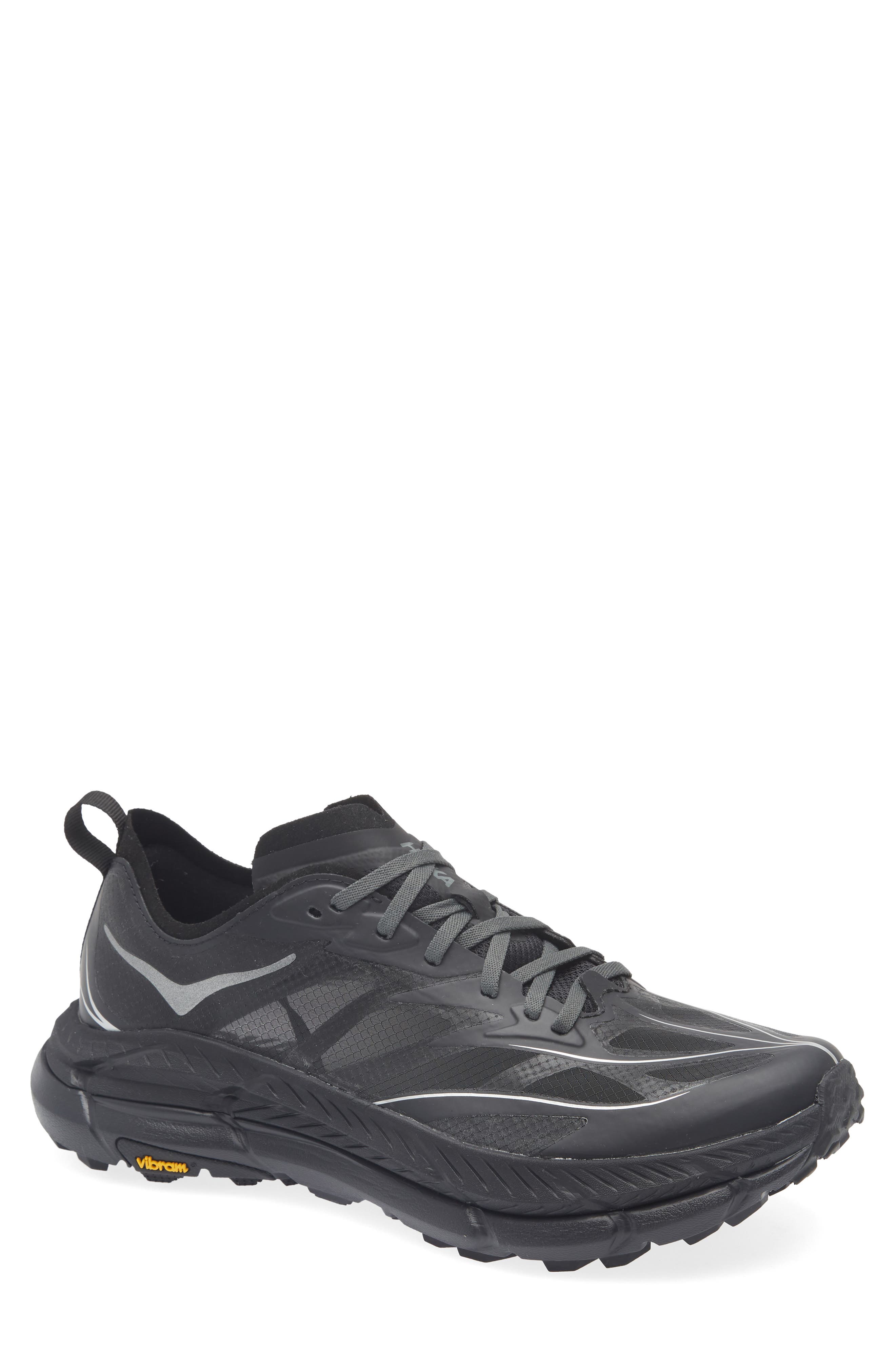 HOKA Mafate Speed 4 Lite Trail Sneaker, Main, color, Black / Outer Orbit