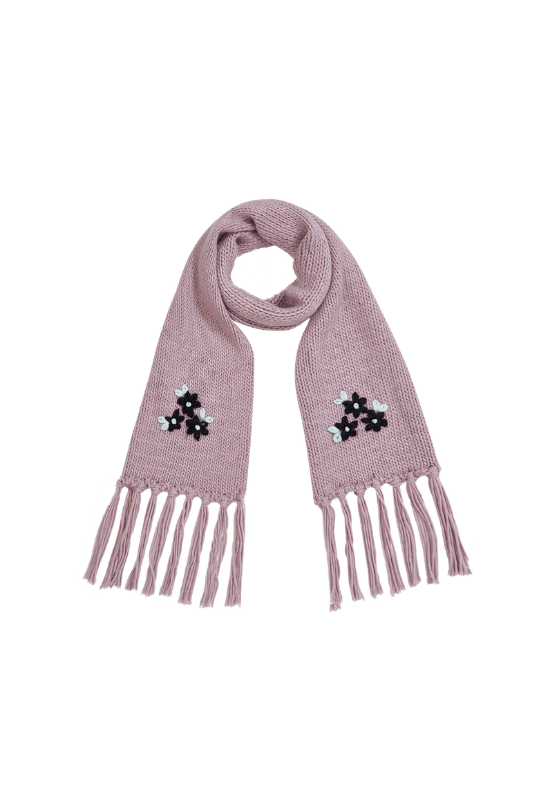 Forget-Me-Not Knitted Scarf, Main, color, Lilac