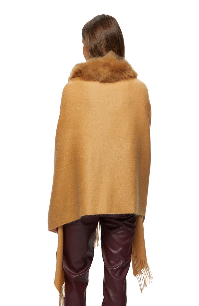 GORSKI Cashmere Stole With Trim, Alternate, color, Light Camel