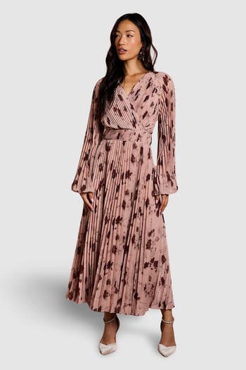 Coast Long Sleeve Chiffon Wrap Midi Dress | Nordstrom Coast Long Sleeve Chiffon Wrap Midi Dress | Nordstrom