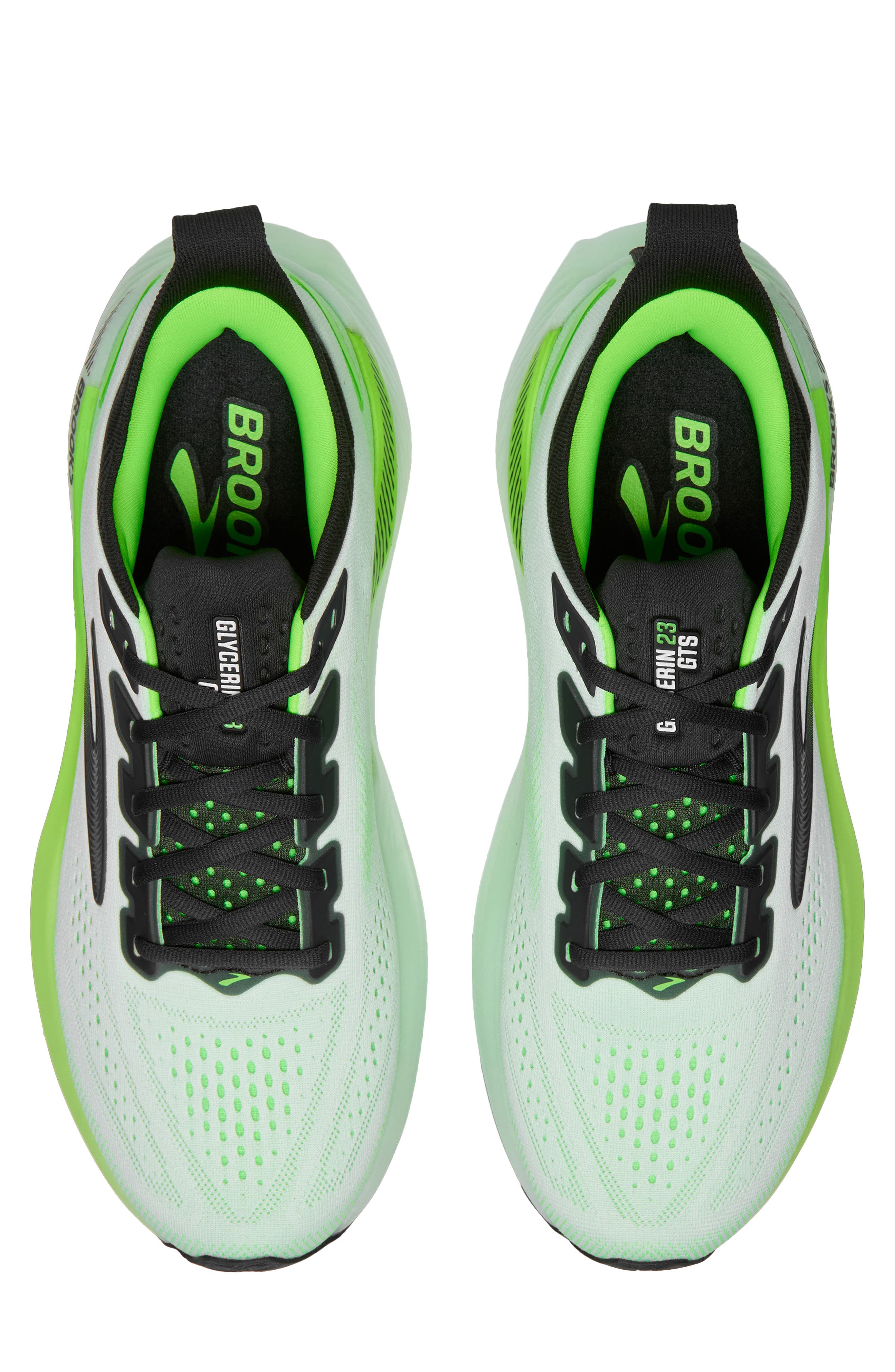 Glycerin GTS 23 Running Shoe, Alternate, color, WHITE/ PHANTOM/ GREEN GECKO