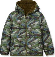 Lands' End Boys Water Resistant Reversible Hooded Jacket
