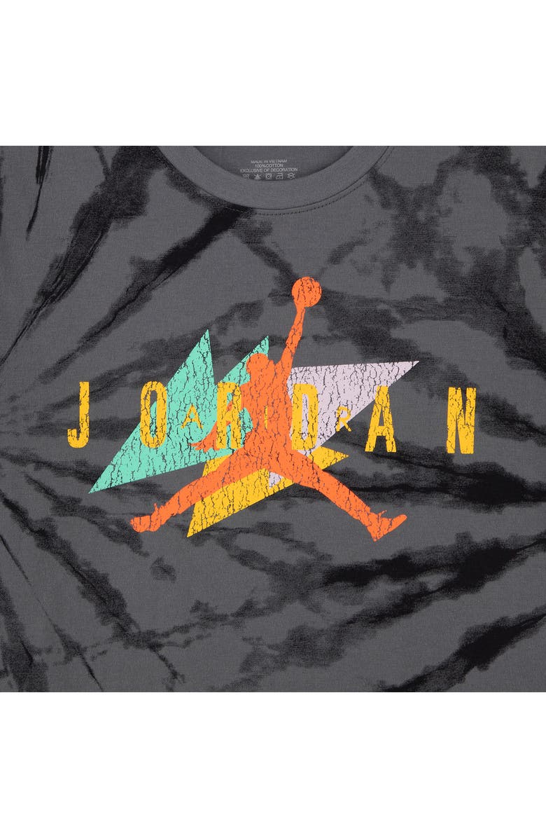 Jordan Kids' Geo Tie Dye Cotton Graphic T-Shirt, Alternate, color, Iron Gray