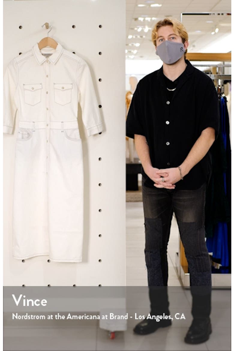 Polly Long Sleeve Denim Midi Shirtdress video