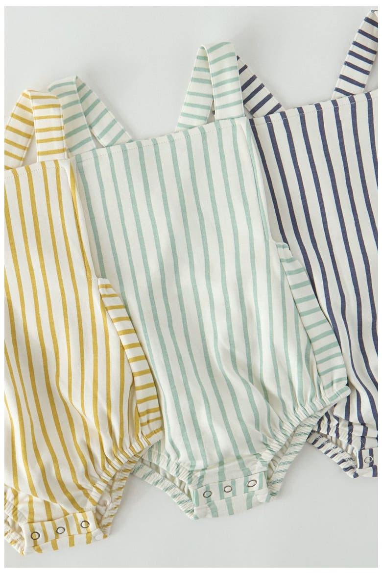 Crisscross Organic Cotton Bodysuit, Alternate, color, STRIPES AWAY SEA