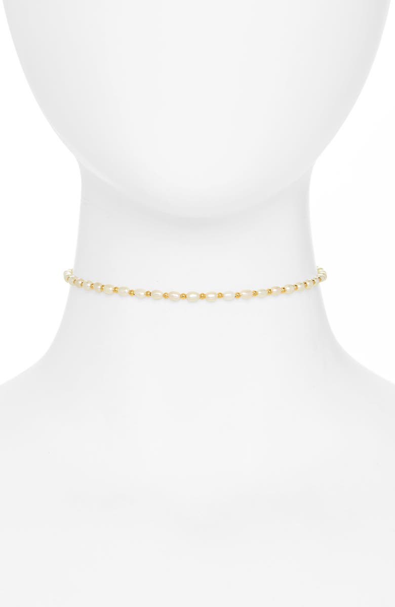 Missoma Freshwater Pearl Beaded Choker Necklace, Main, color, 