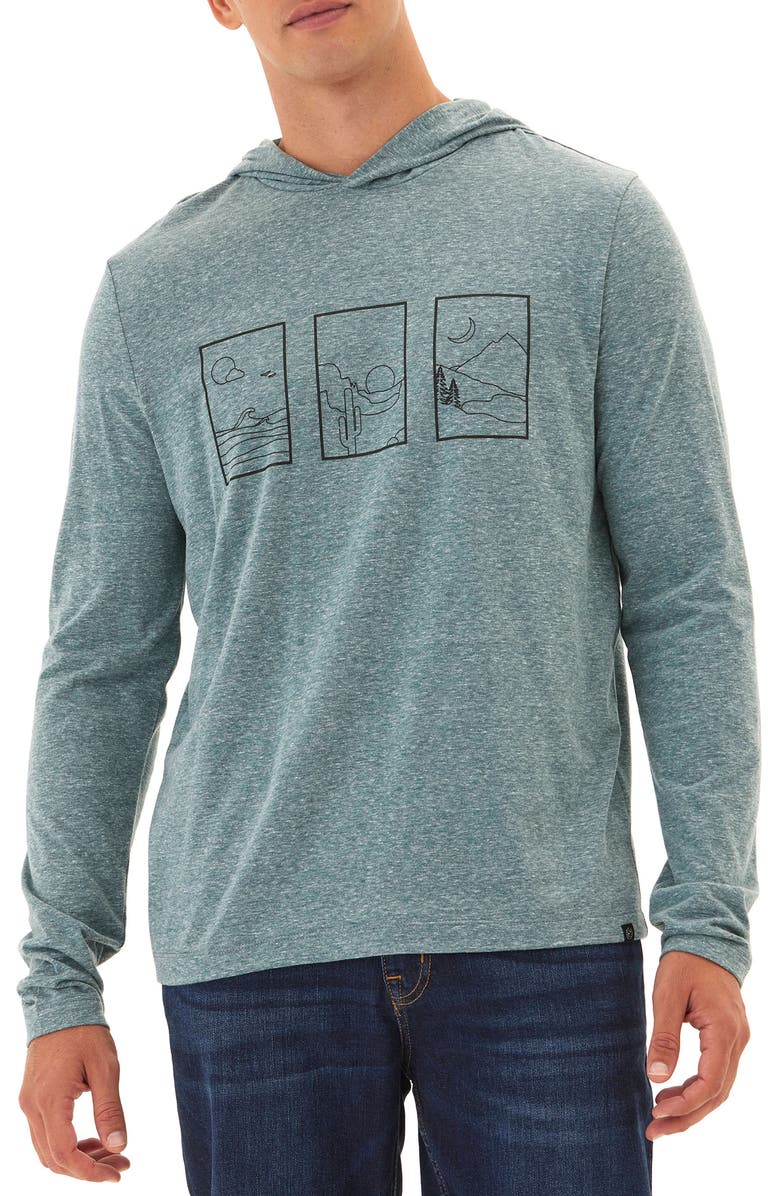 Threads 4 Thought Outdoor Days Hooded Long Sleeve Graphic T-Shirt, Main, color, 
