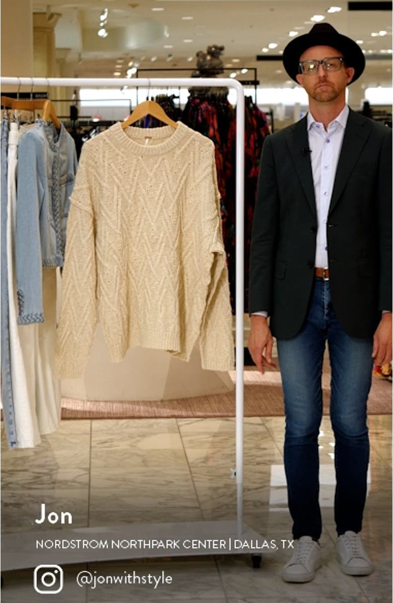 Isla Cable Stitch Tunic Sweater, sales video thumbnail