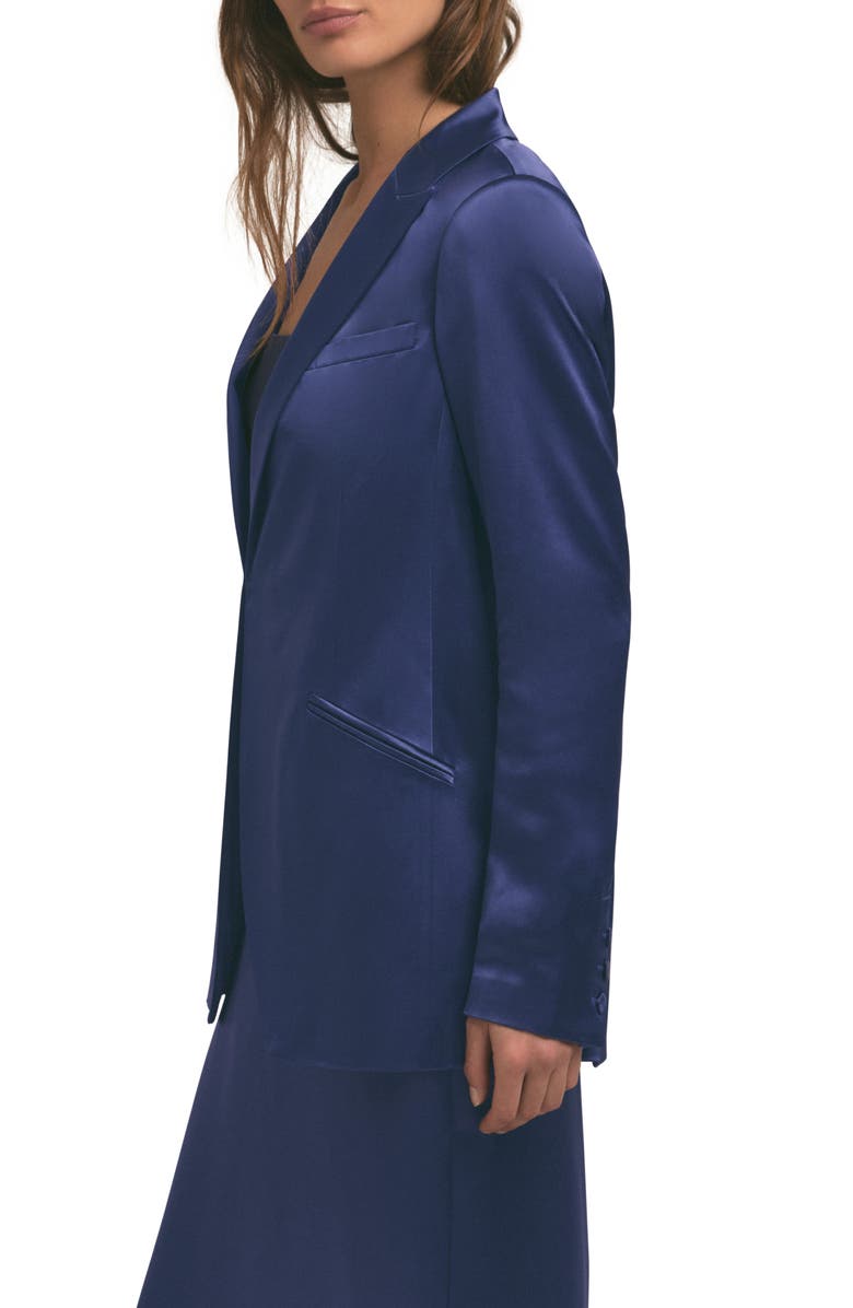 Favorite Daughter Satin Blazer, Alternate, color, Venetian Blue