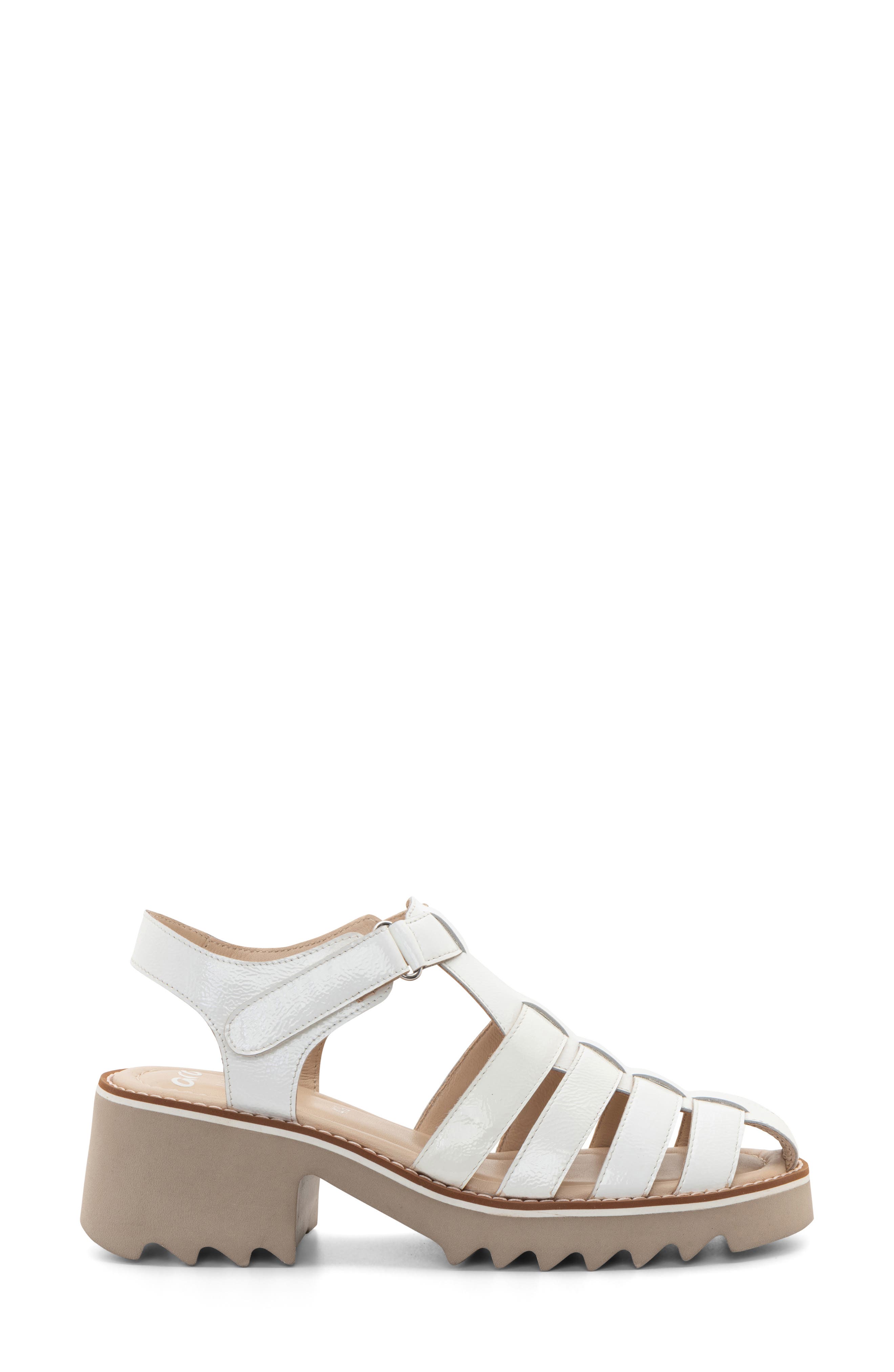 ara Phoenix Fisherman Sandal, Alternate, color, White Patent Leather