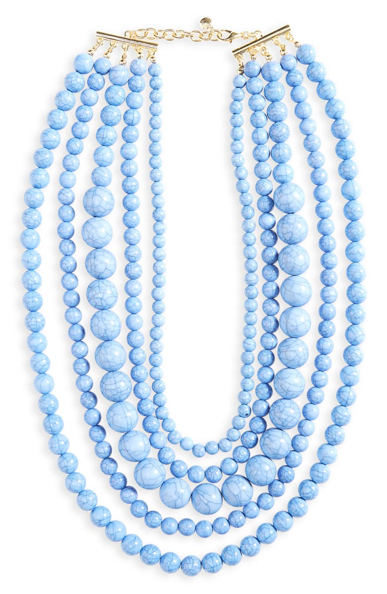 BaubleBar 'Globe' Multistrand Beaded Necklace, Main, color, 