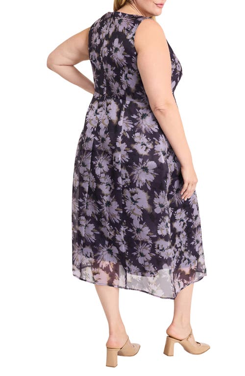 Maggy London Sleeveless Organza Midi Dress
