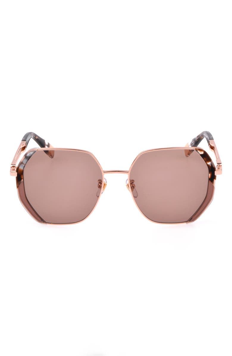 Furla 54mm Gradient Geometric Oval Sunglasses, Main, color,