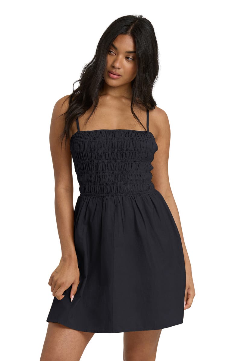 Billabong Suns Out Fit & Flare Minidress, Alternate, color, Black Sands