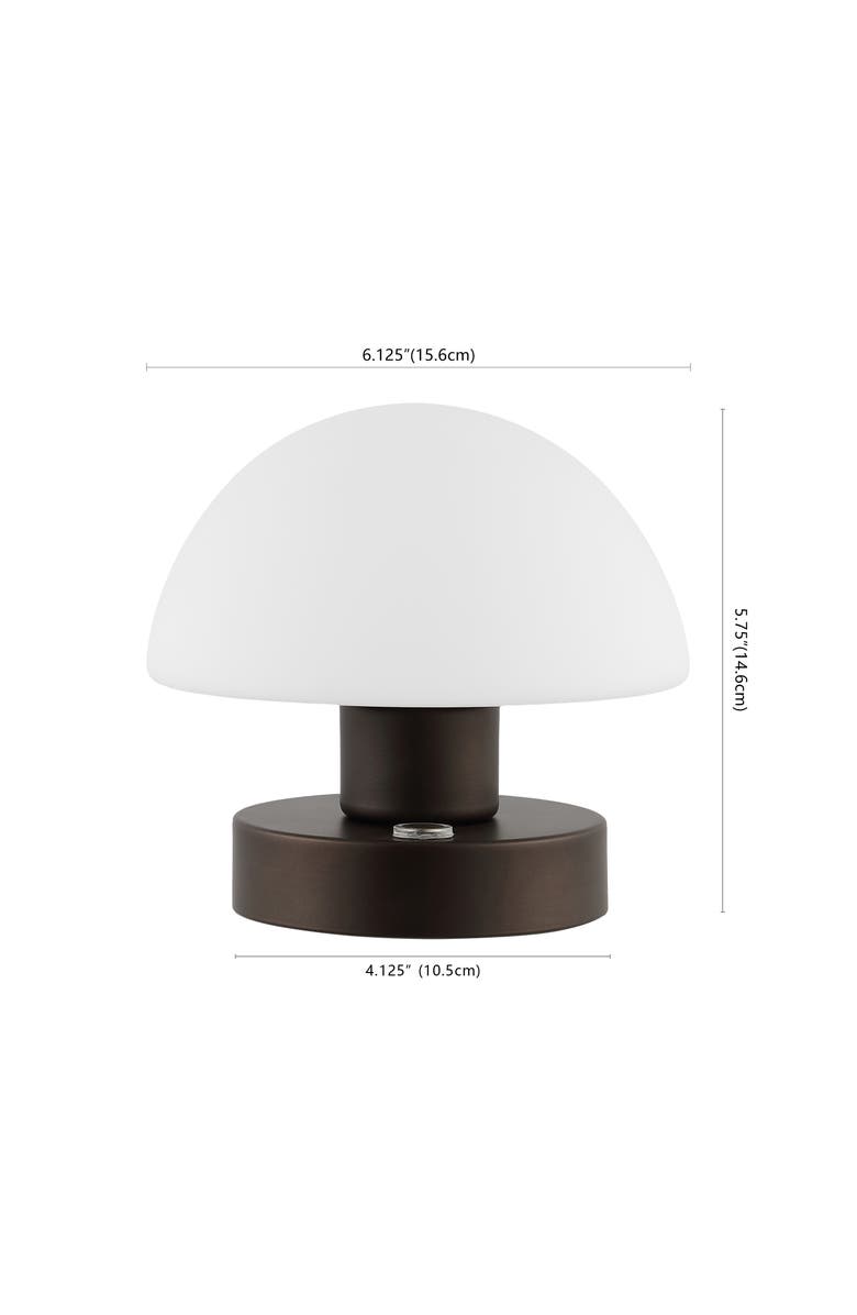 JONATHAN Y Zoe Bohemian Farmhouse Iron Rechargeable Integrated Portable LED Table Lamp, Alternate, color, Oil Rubbed Bronze